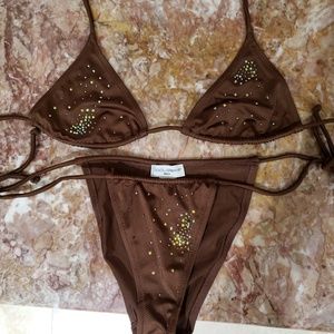 Dolce and Gabbana Bling Crystal Bikini XS